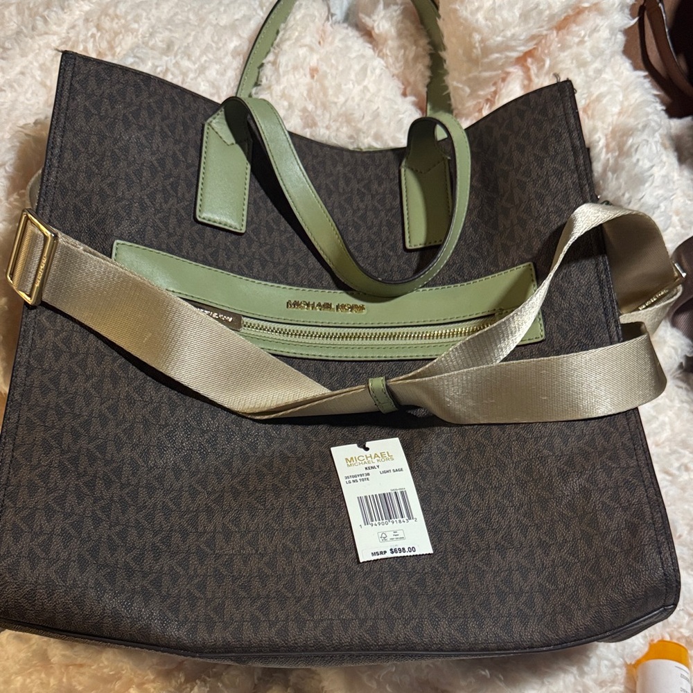 Michael Kors Olive and Chocolate Tote